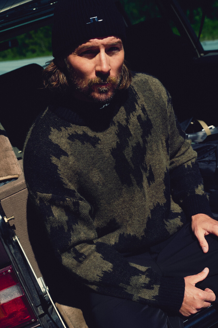 nate graphic jacquard -neule